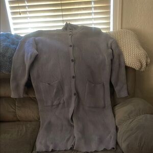Gray long knee length sweater veschionmcdonald@gmail.com new never worn